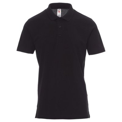 Тениска с яка PAYPER ROME BLACK