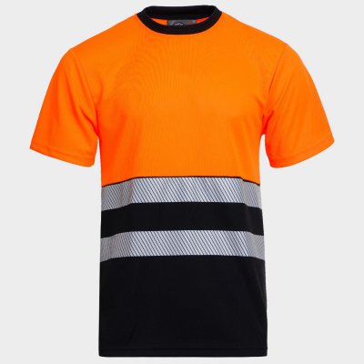 Сигнална тениска PRISMA HV ORANGE/BLACK