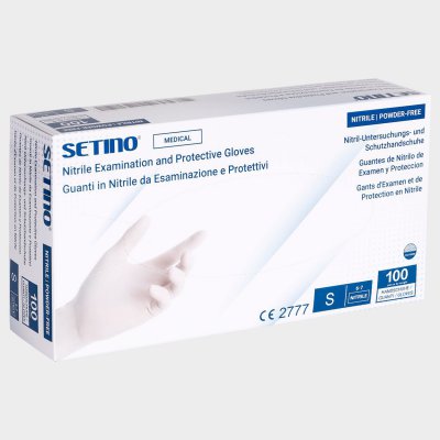 Нитрилни ръкавици без пудра SETINO NITRILE WHITE