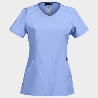 Дамска медицинска туника CHEROKEE WRAP LIGHT BLUE CKE2625A