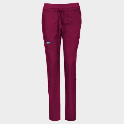 Дамски медицински панталон CHEROKEE MR TAPERED BURGUNDY WWE105